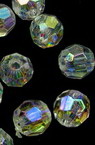 Margele  cristal bila  6 mm gaură 2 mm multi-pereți RAINBOW alb -20 grame ~ 200 bucăți