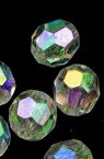 Transparent Faceted Round Beads, Acrylic Crystal Imitation, 8 mm, Hole: 2 mm, RAINBOW -20 grams XXX