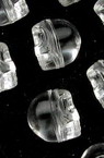 Transparent Acrylic Beads, Crystal skull 10 mm - 50 grams