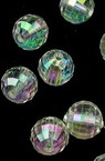 Bila de cristal  margele 8 mm gaură 1,5 mm fațetată RAINBOW -20 grame ~ 68 bucăți