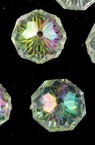 Saiba cristale  margele 12x8 mm orificiu 1 mm transparent RAINBOW -20 grame ~ 28 bucăți