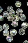 Plastic Crystal Imitation Ball, 4 mm, Hole: 1 mm, Transparent RAINBOW -20 grams ~ 680 pieces