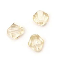 Χάντρα απομίμηση κρύσταλλο 10x10 mm τρύπα 2mm χρυσό -50 γραμμάρια ~ 110 τεμάχια