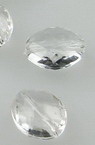 Clear Faceted Oval Acrylic Beads, Crystal Imitation for DYI Jewelry Art, 10x8.5x5 mm, Hole: 1 mm, Transparent - 50 grams ~ 190 pieces
