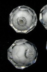 Margele  minge de fotbal de bază albă 16x15 mm gaură transparentă -50 grame ~ 28 bucăți