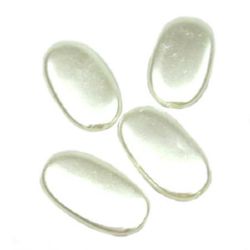 Fake Pearl Beads Oval cylinder flat 29x16x5 mm hole 1.5 mm -20 grams