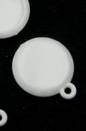 Round plastic Pendant, Base for Medallion, 23 mm, White -20 pieces