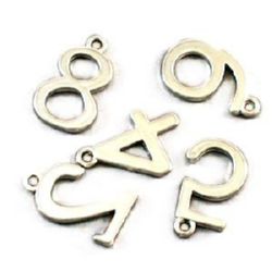 Figuri pandantiv 25x10x2,5 mm orificiu 2,5 mm argintiu metalizat -20 grame