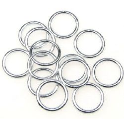Metallized Plastic Ring, 2x16 mm, Silver -20 grams