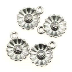 CCB Flower Pendant for DYI Jewelry Accessories, 13x17 mm, Hole: 2 mm - 20 grams ~ 52 pieces