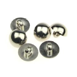 CCB Button / Hemisphere, 12 mm Silver -20 pieces