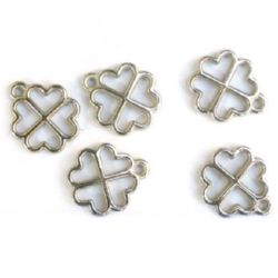 CCB Lucky Clover Pendant for DYI Jewelry Making,19 mm -10 pieces