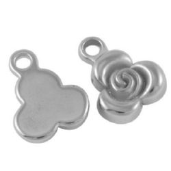 CCB Rose Pendant for Necklace Bracelet Jewelry Making, 19x15x5, mm, Hole: 2.5 mm  -20 g ~ 30 pieces