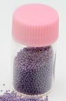 Топчета стъклени 0.6 -0.8 мм декоративни плътни цвят лавандула -10 грама