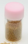 Bile de sticlă 0,6 -0,8 mm caramel decorativ  -10 grame