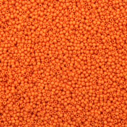 Τσέχικου τύπου γυάλινες χάντρες seed 2 mm opaque πορτοκάλι -15 γραμμάρια ± 2050 τεμάχια