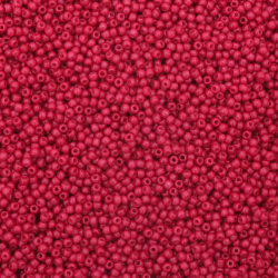 Τσέχικου τύπου γυάλινες χάντρες πάχους 2 mm σκούρο ροζ -15 γραμμάρια ± 2050 τεμάχια