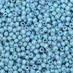 Τσέχικου τύπου γυάλινες χάντρες πάχους 2 mm ανοιχτό μπλε -15 γραμμάρια ~ 2050 τεμάχια