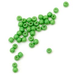 Margele de sticlă cehe 2 mm grosime verde ierboasă-15 grame ~ 2050 bucăți