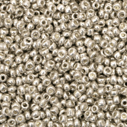 Czech Type Glass Seed Beads / 2 mm / Solid Silver -15 grams ~ 2050 pieces