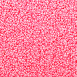 Mărgele de sticlă cehe 2 mm grosime roz perlat -15 grame ~ 2050 bucăți