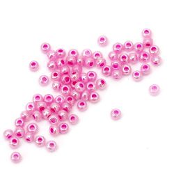 Mărgele de sticlă cehe 2 mm grosime perlă roz închis -15 grame ~ 2050 bucăți
