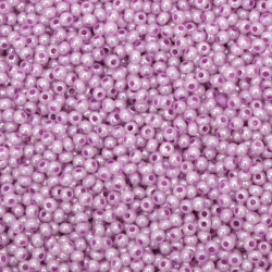 Margele de sticlă tip Cehă 2 mm grosime perlă violet deschis -15 grame ~ 2050 bucăți