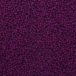 Γυάλινες χάντρες τύπου τσέχικη πάχους 2 mm μωβ ανοιχτό -15 γραμμάρια ~ 2050 τεμάχια