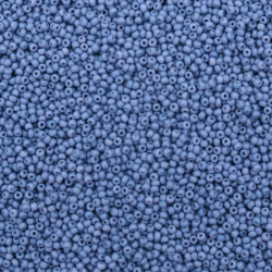 Γυάλινες χάντρες τύπου τσέχικη πάχους 2 mm μωβ-μπλε -15 γραμμάρια ± 2050 τεμάχια