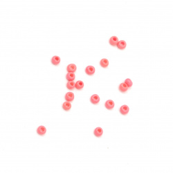 CZECH Glass Seed Beads, 2 mm, Solid Coral -15 grams ± 2050 pieces