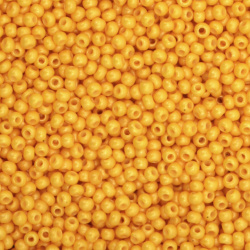 CZECH Glass Seed Beads, 2 mm, Solid Bright Light Orange -15 grams ~ 2050 pieces