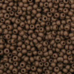 CZECH Glass Seed Beads, 2 mm, Solid Brown -15 grams ~ 2050 pieces