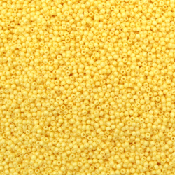 Czech Type Glass Seed Beads / 2 mm / Solid Lemon Yellow - 15 grams ~ 2050 pieces