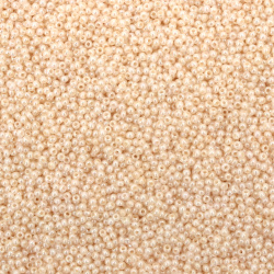 Czech Type Glass Seed Beads / 2 mm / Ceylon Pale Peach Color  - 15 grams ~ 2050 pieces