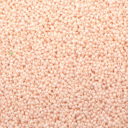 Margele de sticla tip ceh 2 mm culoare ceylon coral pal -15 grame ~2050 bucati