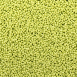 Czech Type Glass Seed Beads / 2 mm / Opaque Pear Color - 15 grams ~ 2050 pieces