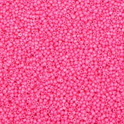 Czech Glass Beads, 2 mm, Opaque, Bright Pink - 15 grams (~2050 pieces)