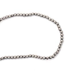 Not Available Online. You can also buy at EM ART stores and at +359 884 000 893 Glass round beads strands for jewelry making 4 mm hole 0.5 mm galvanized silver color ~ 80 pieces