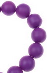 Neon Rubberized Glass Round Beads for Jewelry Accessories, 10 mm, Hole: 1 mm, Purple ~ 80 cm ~ 80 pieces