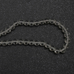 Transparent Glass Beads – 10 mm Round – White Finish ~ 80 pcs – Perfect for Jewelry, Crafts & Creative Designs