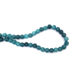 Glass Crackle Beads – 10 mm, Hole 1.5 mm, Painted Blue, Strand ~85 pcs – Ideal for Jewelry Making, Beading & Craft Projects