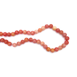 Vibrant Crackle Glass Beads 10 mm, Pink-Yellow Mélange, Hole 1.5 mm, Strand ~80 pcs – Perfect for Creating Colorful Jewelry & Artistic Handmade Designs