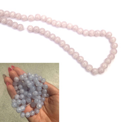 Magical Photochromic Crackle Glass Beads 10 mm – Pale Purple Turns Blue in Sunlight, Hole 1 mm, Strand ~85 pcs – Perfect for Creating Interactive Jewelry that Changes Color in the Light