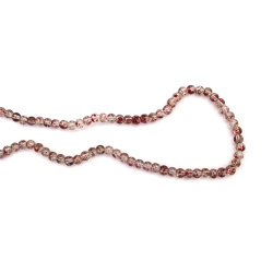 Crackle Glass Beads 6 mm – Transparent White Sprayed with Red Paint, Hole 1 mm, Strand ~140 pcs – Perfect for Creating Bold Jewelry & Eye-Catching Handmade Designs