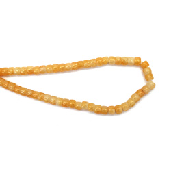 Crackle Glass Beads 10x8 mm – Yellow, Hole 1.5 mm, Strand ~100 pcs – Perfect for Creating Bright Jewelry & Artistic Handmade Designs