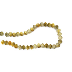Painted Glass Beads 10x8 mm – Olive & Black with Gold Accent, Hole 1.5 mm, Strand ~95 pcs – Perfect for Creating Luxurious Jewelry & Earth-Toned Artistic Designs