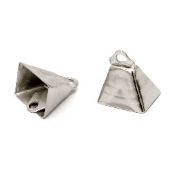 Stoc epuizat. Primeste notificare pe email cand produsul revine in stoc Clopotel metalic16x15 mm 3 mm argintiu culoare - 4 bucăți
