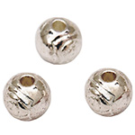 Bead metal ball 7x6 mm hole 1 mm color white -10 pieces