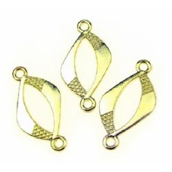 Connecting element 25x15 mm hole 2 mm color gold -9.77 grams -7 pieces