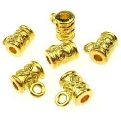 Stoc epuizat. Primeste notificare pe email cand produsul revine in stoc Perle cilindru metalic 5x8 mm gaură 2,5 mmx culoare aurie -10 grame